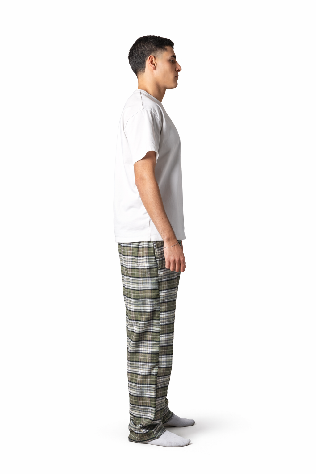 Green plaid pants